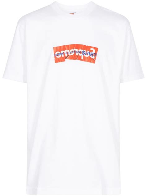 supreme x cdg shirt logo